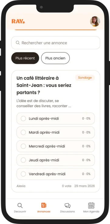 Écran annonces Ray - gauche