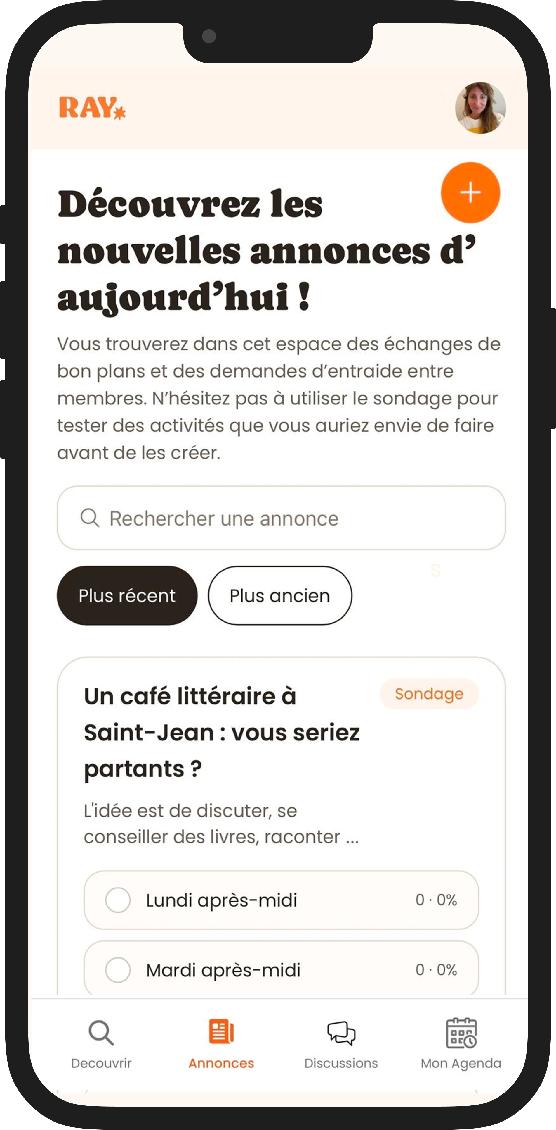 Écran annonces Ray - droite