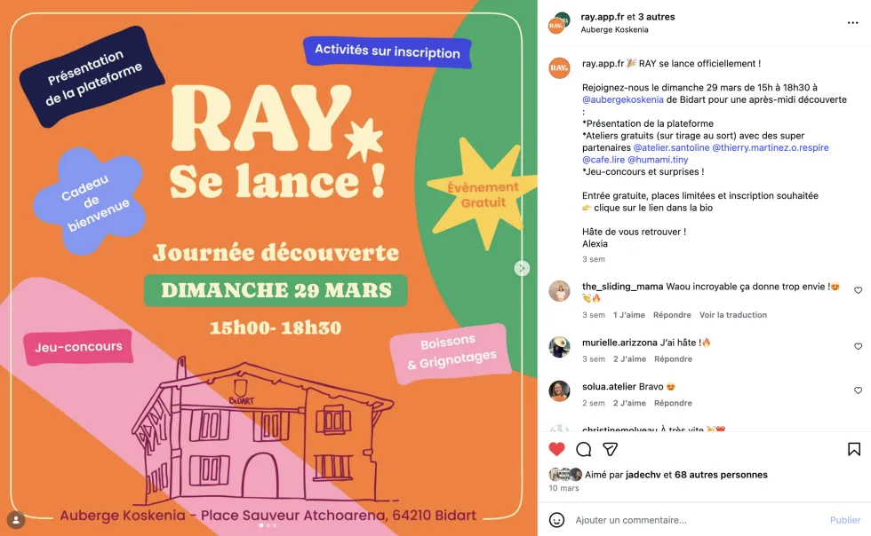 Publication Instagram Ray